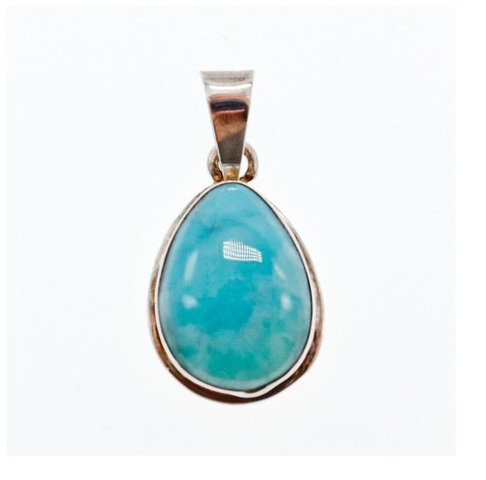 925 Sterling Silver Larimar Pendant